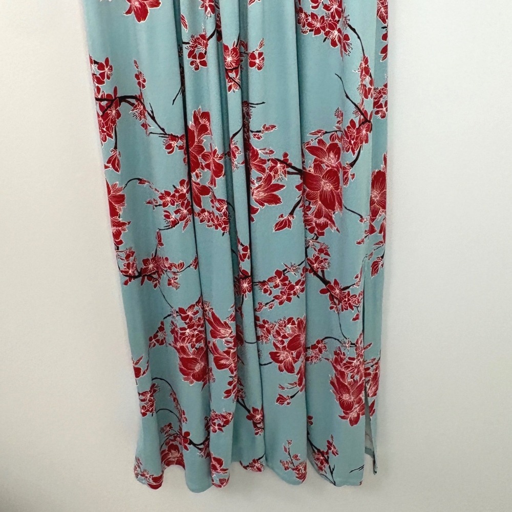 Kiyonna Cherry Blossom Floral Maxi Dress Womens 1x Kimono Sleeve - Picture 4 of 10